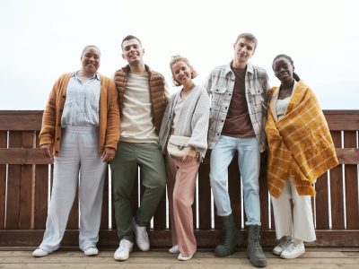 Trendy Young People Outdoors Trendy Young People Outdoors
